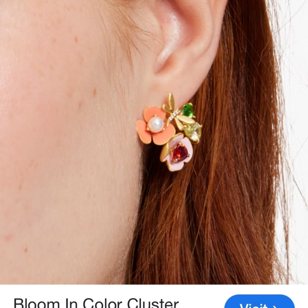 Kate Spade Bloom in Color Cluster earrings (76) - Picture 5 of 5